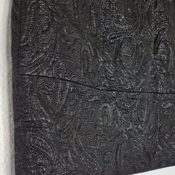 J. Crew Origami Faux Wrap Mini Skirt in Black Metallic Matelassé - Picture 4 of 13